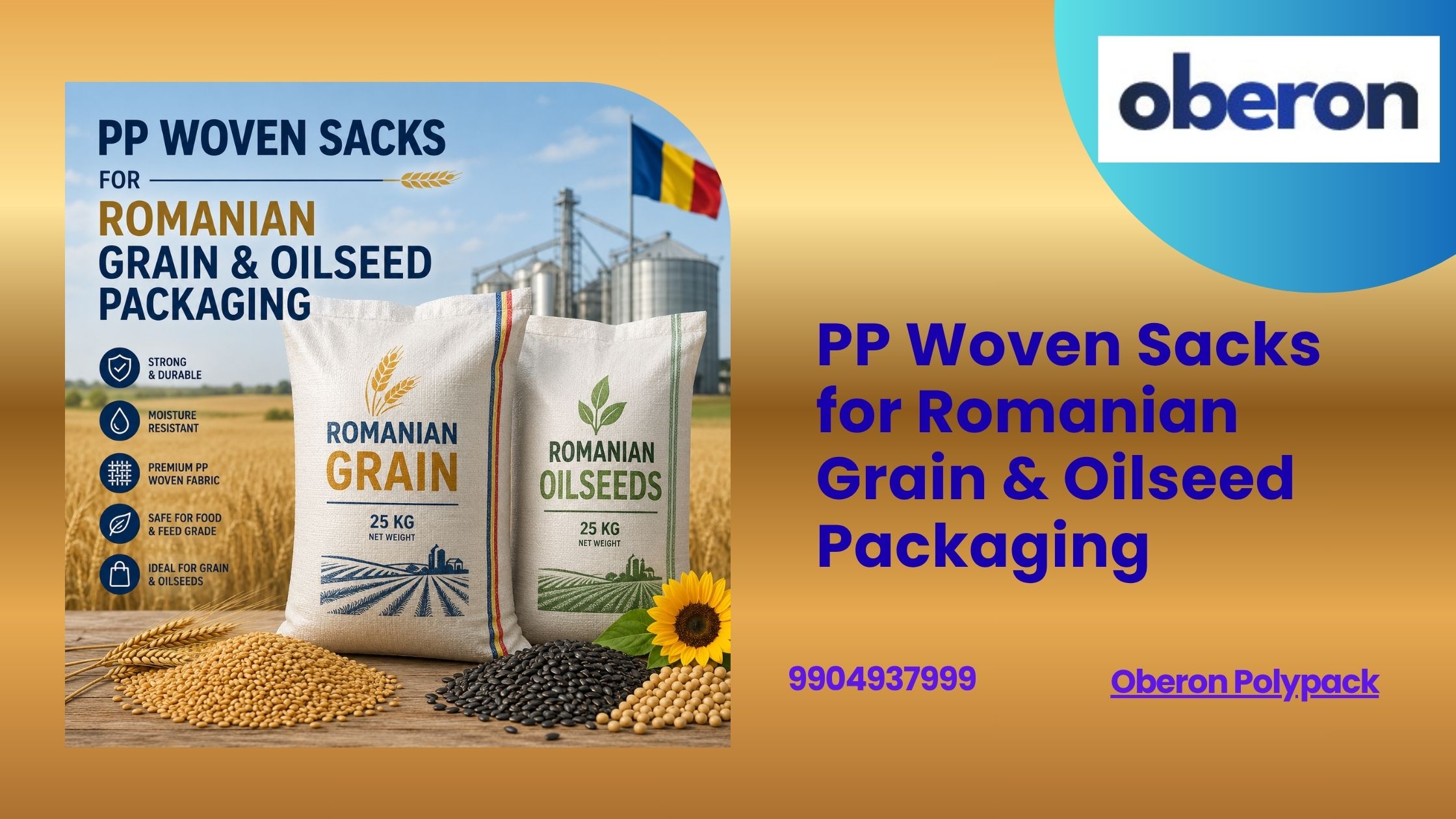 PP Woven Sacks for Romanian Grain & Oilseed Packaging